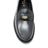 WALK London Rhea Penny Loafer Black Leather