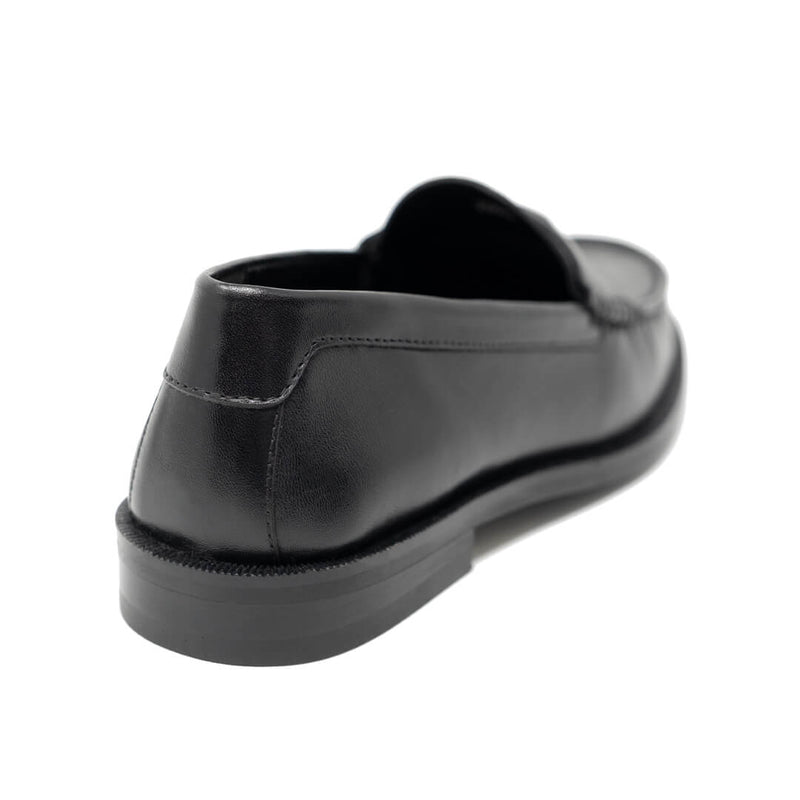 WALK London Rhea Penny Loafer Black Leather