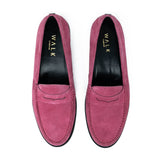 WALK London Riva Penny Loafer Pink Suede Top