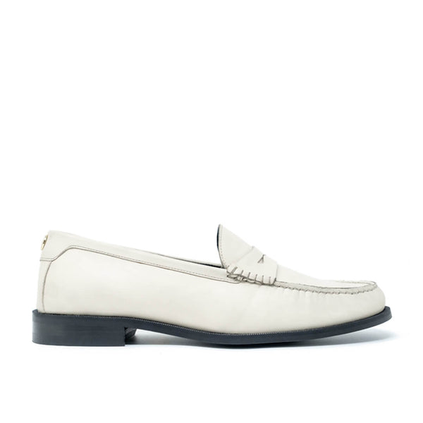 Riva Penny Loafer Off White Leather