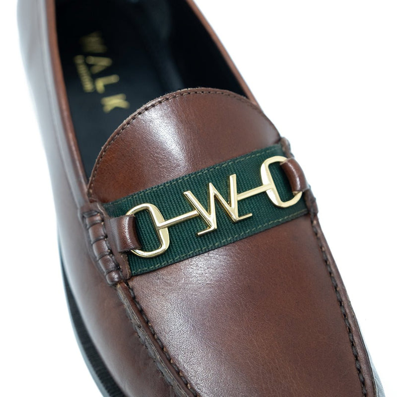 WALK London Riva Trim Loafer Brown Leather