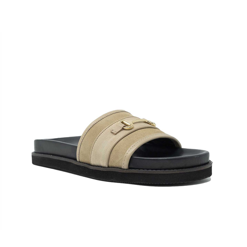 Stone Suede Trim Sliders