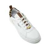 Sahara Trainer White Leather Leopard