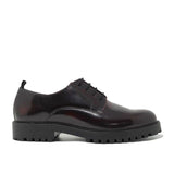 WALK London Sean Derby Shoe Oxblood Burgundy High Shine Leather