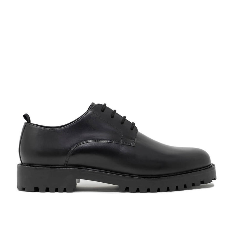 WALK London Sean Derby Shoe Black Leather