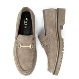 WALK London Sean Trim Loafer Stone Suede Double