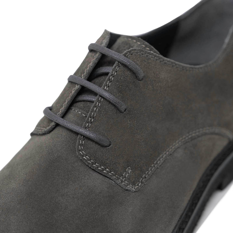 Walk London Slick Derby Shoe in Grey Suede