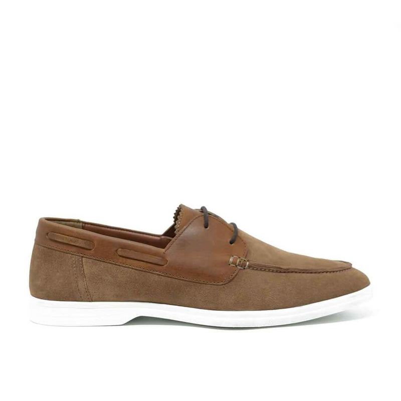 WALK London Stream Boat Shoe Tan Suede