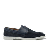 WALK London Stream Boat Shoe Navy Suede