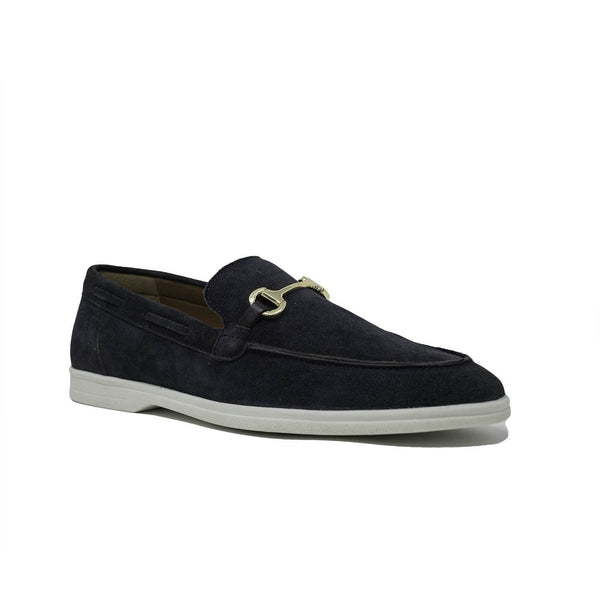 Men's Trim Loafer in Navy Suede