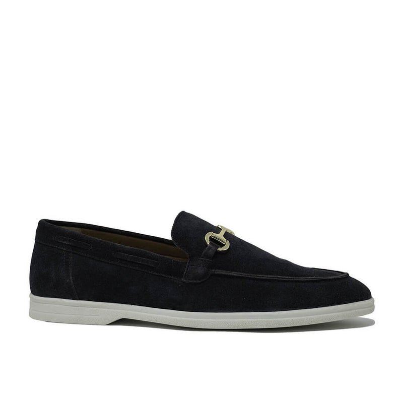 WALK London Stream Trim Loafer Navy Suede