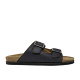 WALK London Sunset Footbed Sandal Black Nubuck