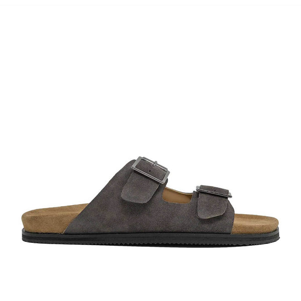 WALK London Sunset Footbed Sandal Grey Suede