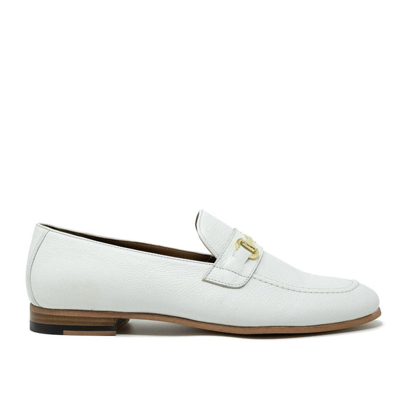 Terry Trim Loafer-White Leather Main