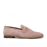 WALK London Terry Trim Loafer Pink Suede