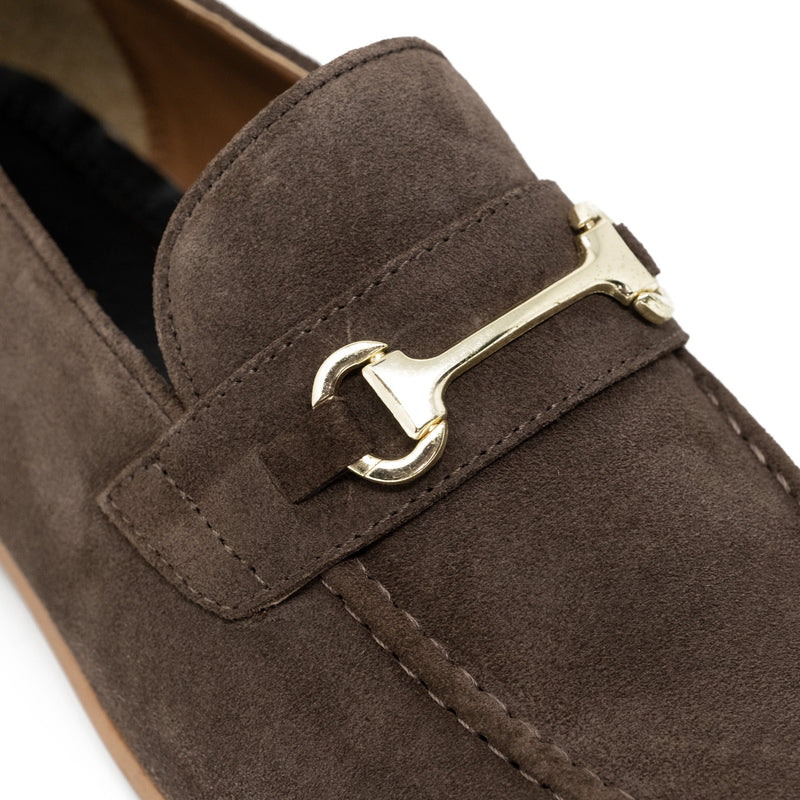 Walk London Terry Trim Loafer | Gold Snaffle Trim Detail