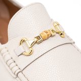 Walk London Off White Tino Bone Loafer | Bone Trim Detail