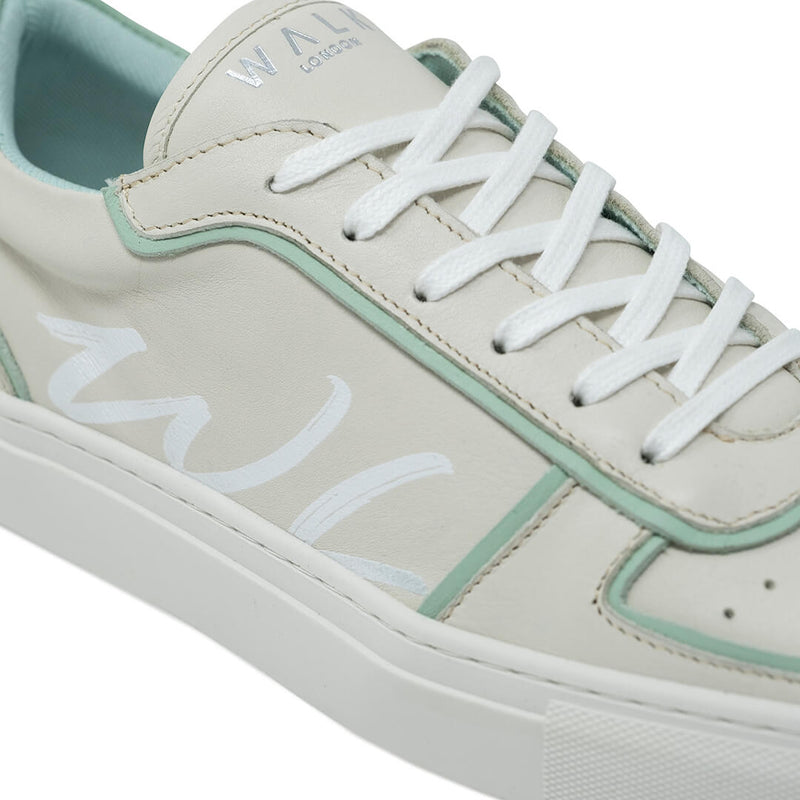 WALK London Valley Trainer Mint Leather