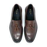 WALK London West Tassel Loafer Brown Leather