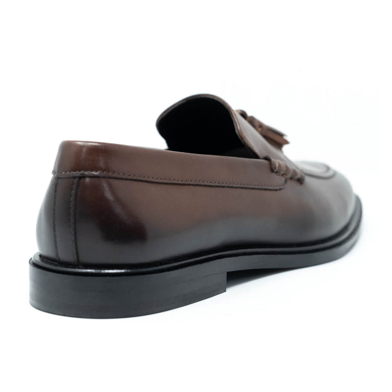 WALK London West Tassel Loafer Brown Leather