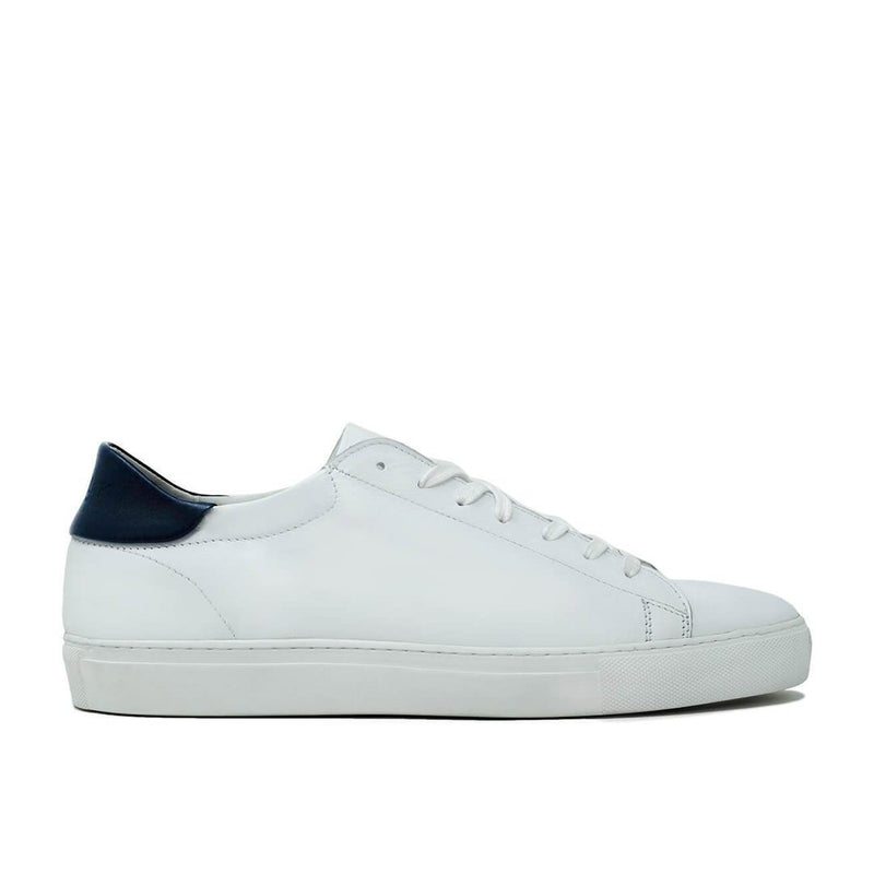 WALK London Wimbledon Sneaker White Navy Leather