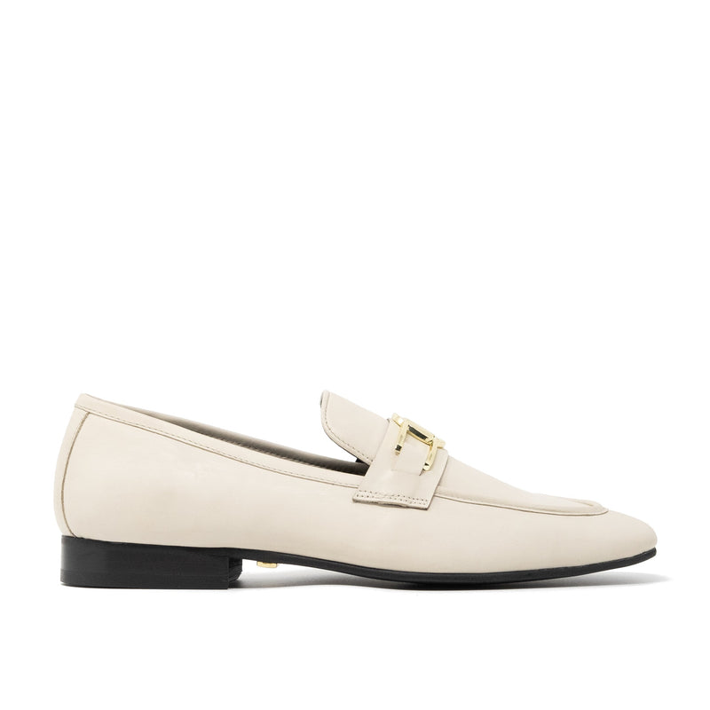 Walk London Woody tRIM loafer in Off White