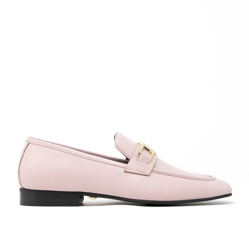 Walk London Woody Trim Loafer in Pink Leather